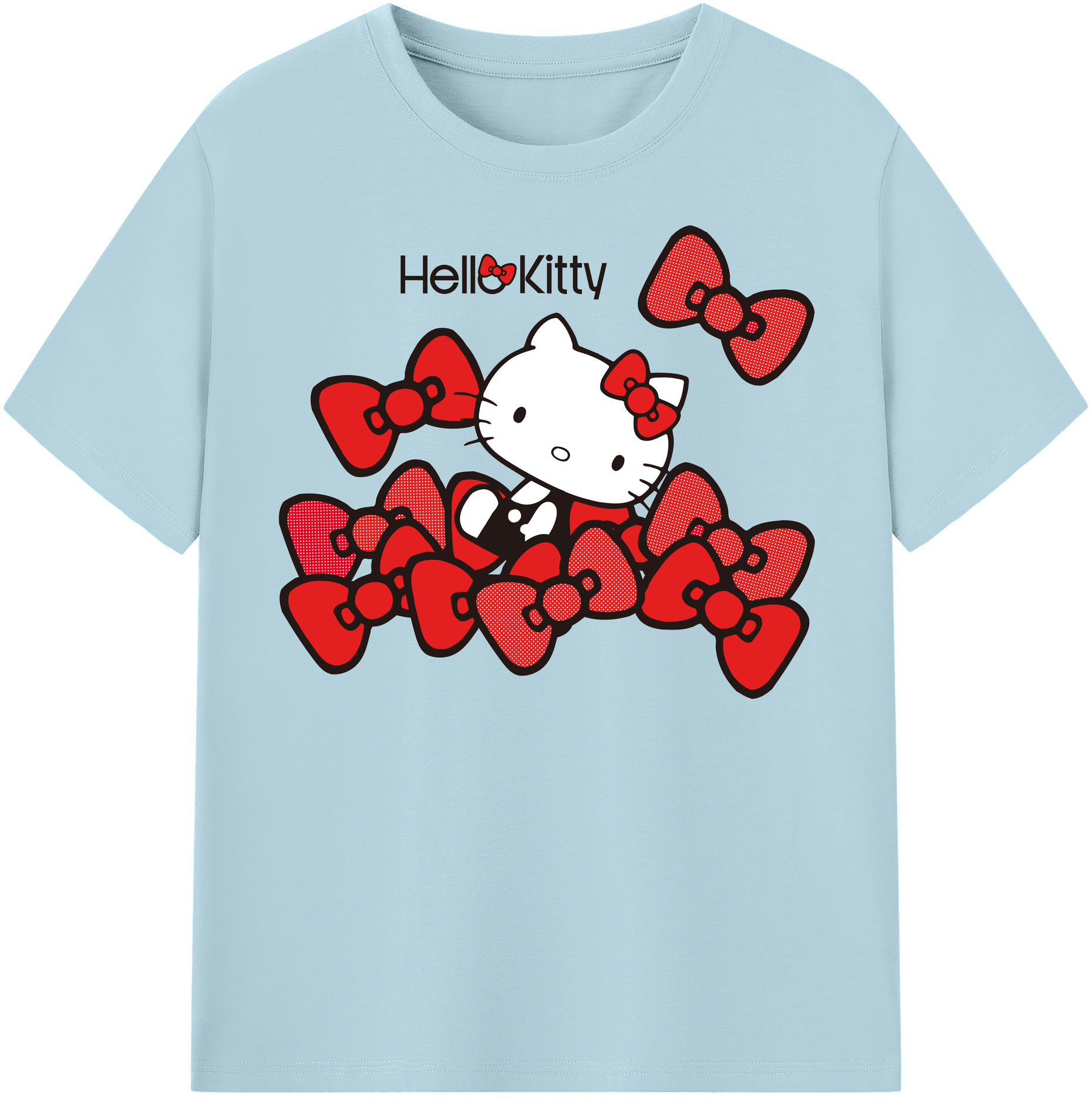 （画像用） Hello Kitty ハローキティ 綿100％半袖Tシャツ（フロントプリント）